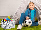 Hiyagon Rectangular Soccer Basket Kids Gift Basket Baby Boy Basket Kids Toy Storage Bin Basket Organizer Box Soccer Room Decor(S