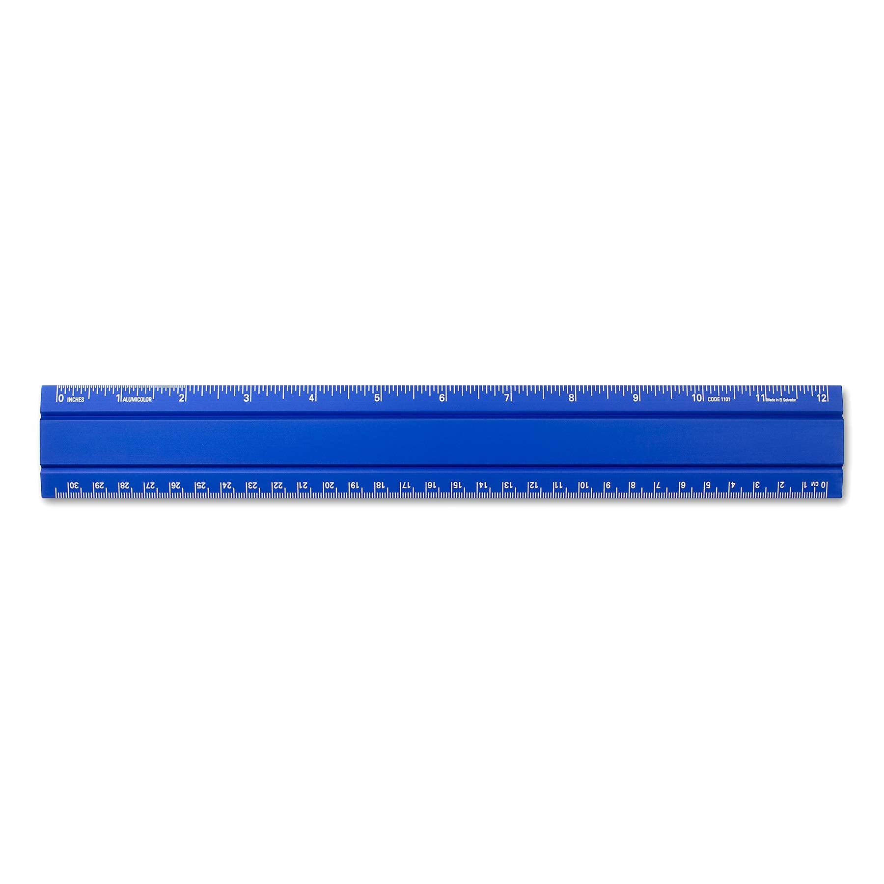 Alumicolor Aluminum Office Ruler, 12In, Blue