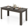 Giantex Dining Table, Kitchen Table, 63' L X 31.5' W X 30' H Large Table, Farmhouse Center Table For Living Room, Home Office, 330Lbs Capacity, Dinette Table, Dinner Table, Dining Room Table (Grey)