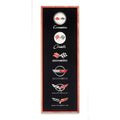Chevrolet Corvette Logo Evolution Vertical Wood Wall Decor - Large Corvette Wall Art for Man Cave or Garage