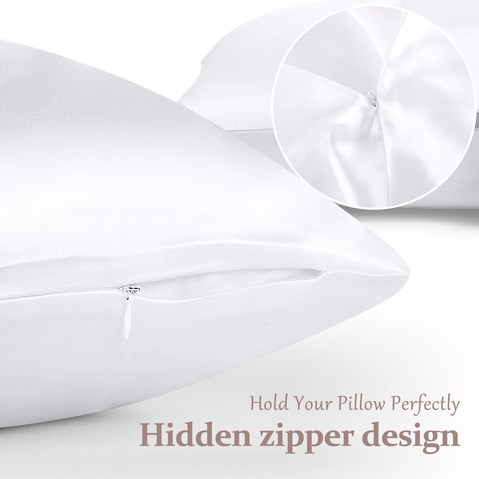 100% Pure Silk Pillowcase For Hair And Skin, Both Sides Mulberry Silk Pillowcases With Hidden Zipper, Cooling Pillowcase 19 Momm