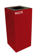 Witt Industries 32GC03-SC Steel 32-Gallon Geo Cube Recycling Container, Square Opening, Legend Waste, Square, 15 Width x 15 Dept