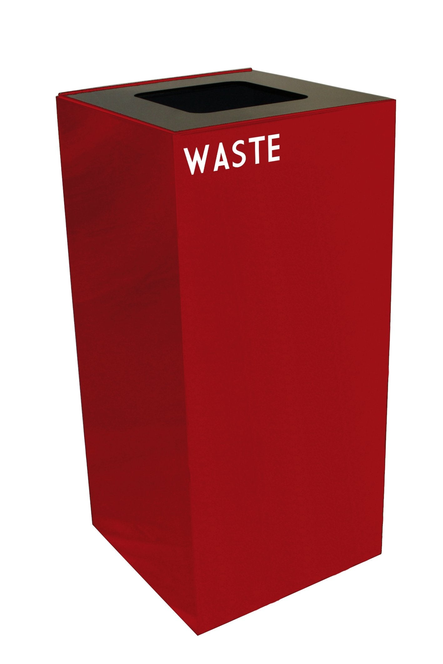Witt Industries 32GC03-SC Steel 32-Gallon Geo Cube Recycling Container, Square Opening, Legend Waste, Square, 15 Width x 15 Dept