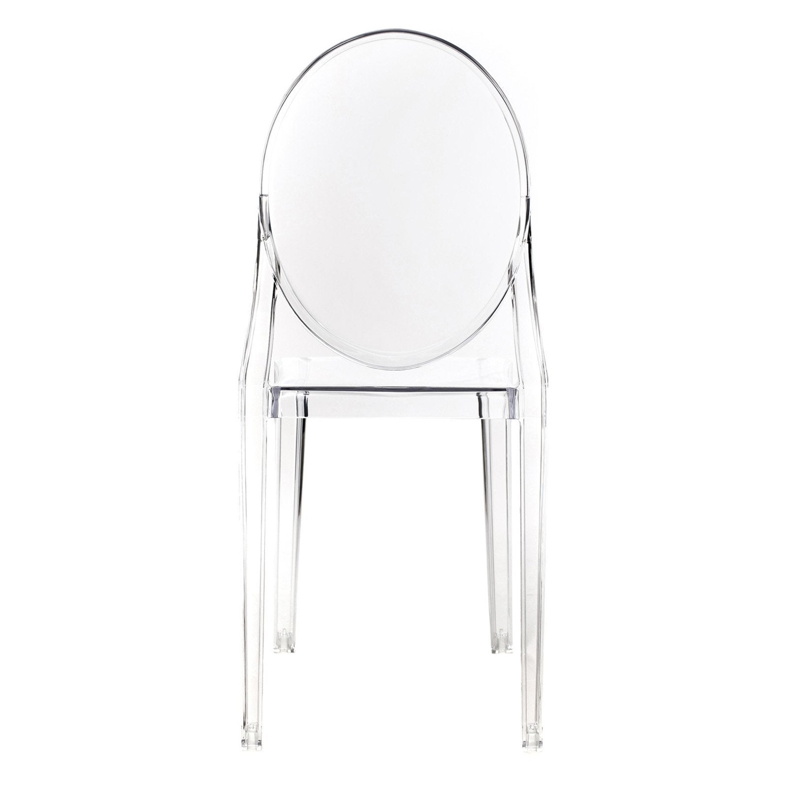 Commercial Seating Products Clear Polycarbonate Stackable Armless Dining Chair Black