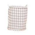 SHOPORA Laundry Hamper Portable Collapsible Storage Basket for Bathroom Bedroom Grid Pattern | Household Supplies & Cleaning | L