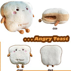 Goylmc Toast Bread Plush Pillow, Bread Stuffed Pillow,Food Plush Pillow With Hand Pocket Great Gift Choice For Kids Adults (15.7