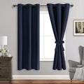Jiuzhen Navy Blackout Curtains For Bedroom - Light Blocking And Noise Reducing Grommet Curtains For Living Room Darkening Curtains, Set Of 2 Window Curtain Panels, 38 X 63 Inch Length