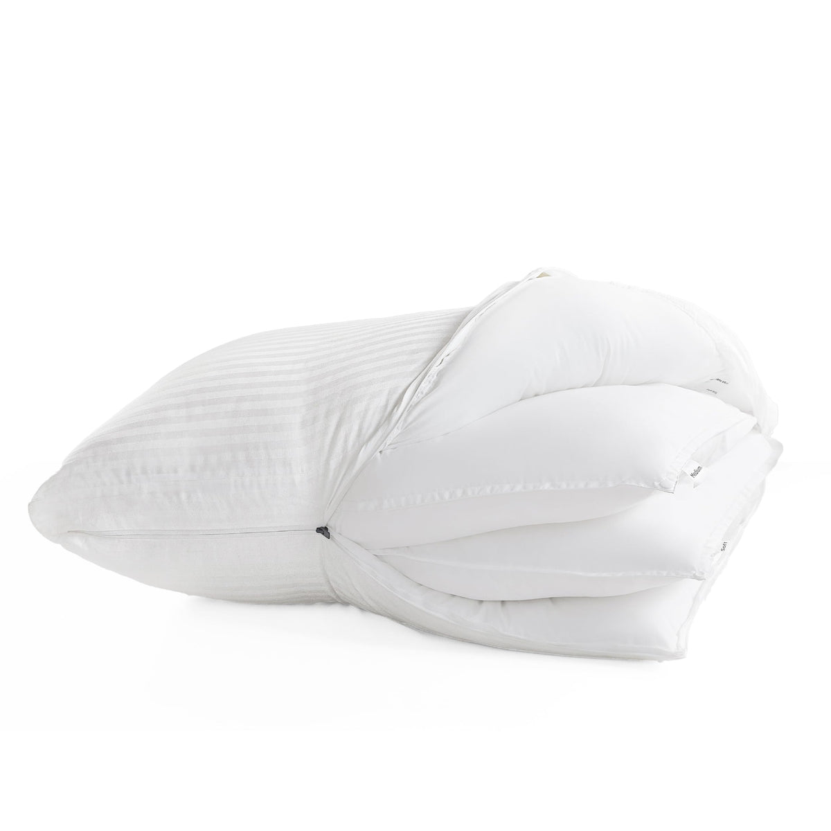 Bedsure Fluffy Adjustable Layer King Pillow - Soft Pillow King Size With 100% Cotton Cover, Luxury Bed Pillow For Sleeping, Firm