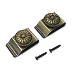 Tapestry Wall Hanging Clamps 2PCS Textile Art Decoration Wall Hangers Metal Clips for Hanging Rugs Carpet Wall Display (Bronze)
