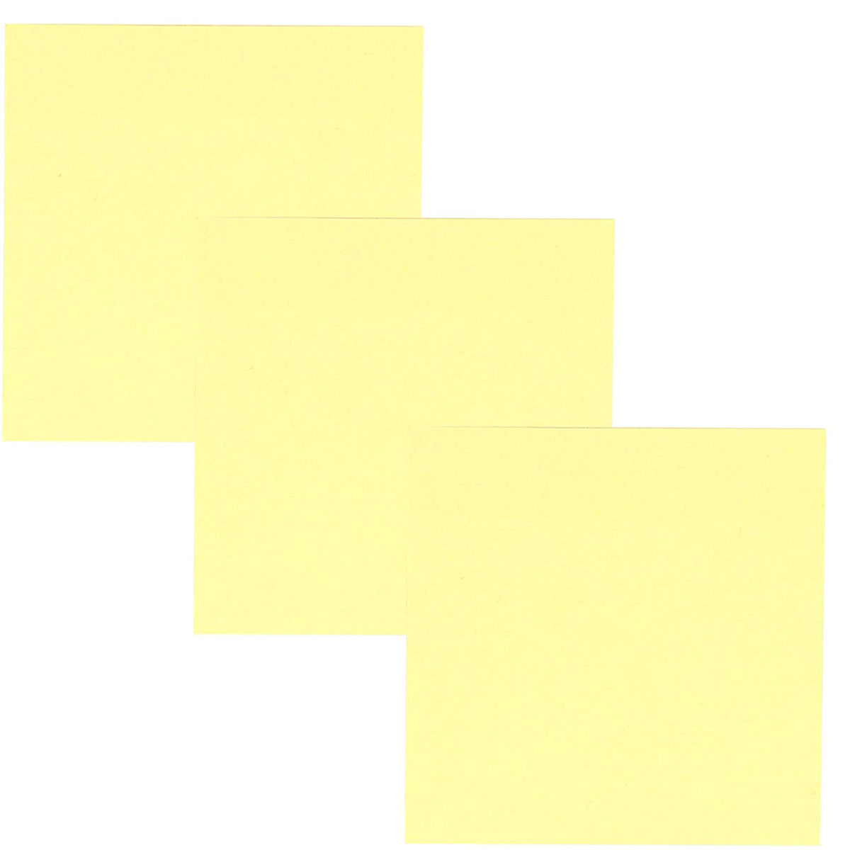 Emraw Sticky Notes Stickies, Plain Small 3' X 3' Square Canary Yellow Removable Self Stick On Note Memo Pad For Office, Home,
