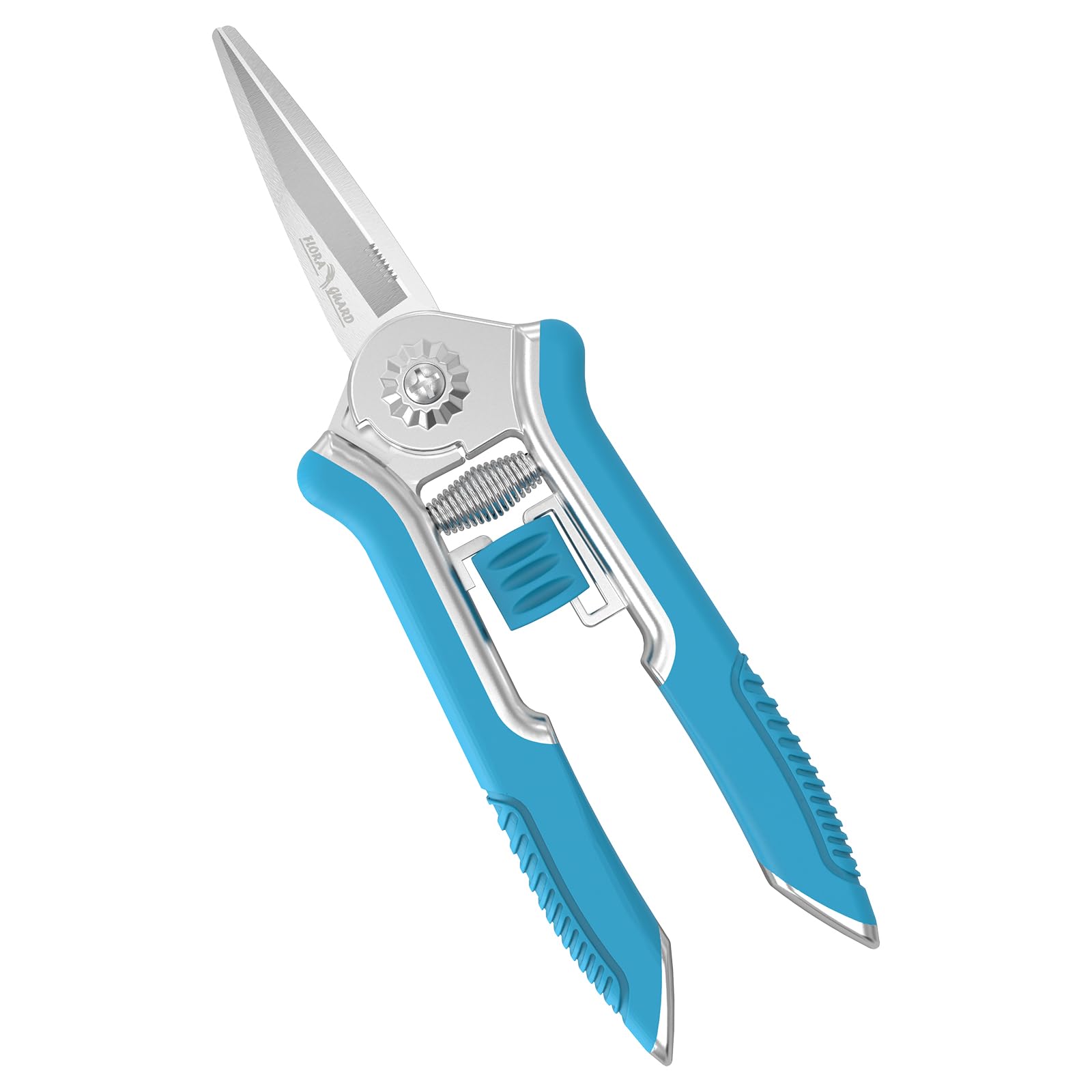 Flora Guard 6.5 Inch Micro-Tip Pruning Snip Gardening Hand Pruning Shears Trimming Scissors With Stainless Steel(Blue)