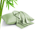 Bedelite Sage Green Pillow Cases Queen Size Set Of 2, Rayon Derived From Bamboo,Cooling Pillow Cases For Hot Sleepers & Night Sw