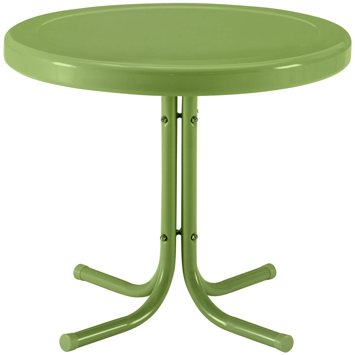 Crosley Furniture Gracie Weather Resistant Retro Metal Outdoor Side Table for Patio, Deck, Porch, Oasis Green