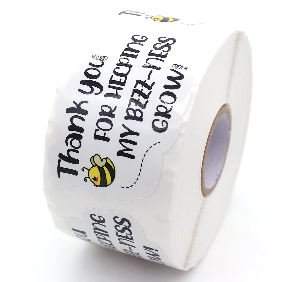 Muminglong 1.5 Inch Thank You For Helping My Bzzz-Ness Grow Sticker,Bee Sticker,Thank You Sticker, Small Business, Handmade Stic