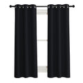 Nicetown Soundproof Thermal Insulated Blackout Curtain, Single Panel, 34 Inches By 84 Inch, Black, Thermal Insulated Solid Grommet Blackout Drape For Dining Room