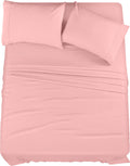 Utopia Bedding Twin Bed Sheets Set - 3 Piece Bedding - Brushed Microfiber - Shrinkage And Fade Resistant - Easy Care (Twin, Pink