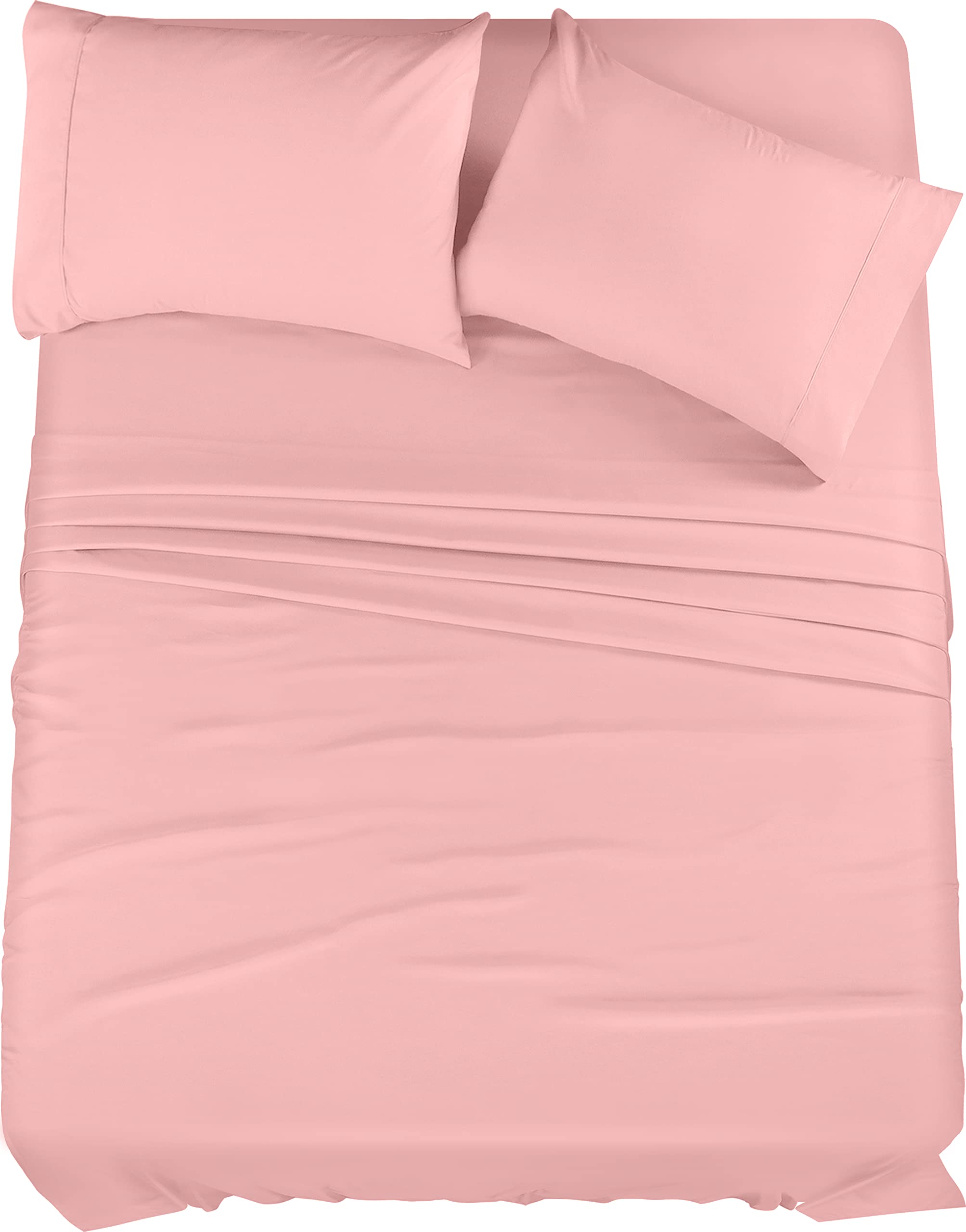 Utopia Bedding Twin Bed Sheets Set - 3 Piece Bedding - Brushed Microfiber - Shrinkage And Fade Resistant - Easy Care (Twin, Pink