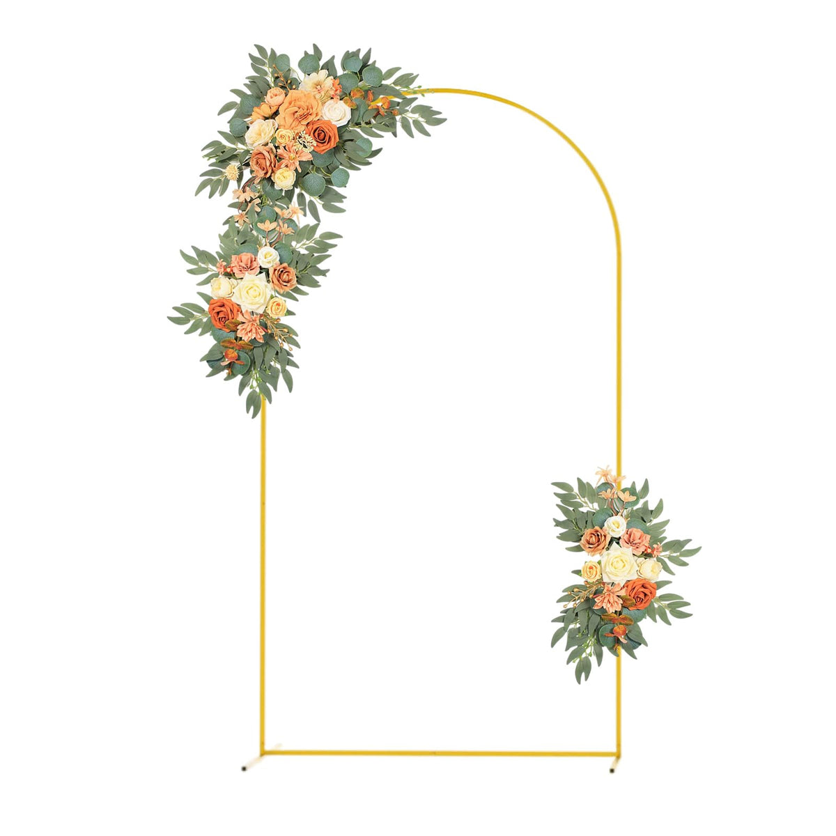 Metal Gold Arch Backdrop Stand, 7.2 Ft Arch Backdrop Stand Wedding Arch Frame Balloon Arch Stand Flower Arch Backdrop Stand For