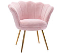 Chairus Living Room Chair, Faux Fur Mid Century Modern Retro Leisure Accent Chair With Golden Metal Legs, Vanity Chair For Bedro