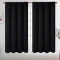 Diraysid Black Blackout Curtains For Bedroom And Living Room Thermal Insulated Room Darkening Curtains Drapes, 52 X 72, 2 Panels