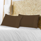 Royale Linens Queen Pillowcase Set Of 2 - Bed Pillow Cover - 20X30 - Chocolate Pillowcases - 1800 Brushed Microfiber, Wrinkle &
