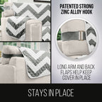 Sofa Shield Patented Couch Cover, Large Furniture Protector With Straps, Reversible Tear And Stain Resistant Slipcovers, Quilted Microfiber 70” Seat, Washable Covers For Dogs, Kids, Charcoal Linen