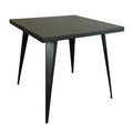 Neos Modern Furniture Square Gunmetal Top W/Metal Legs Dining Table