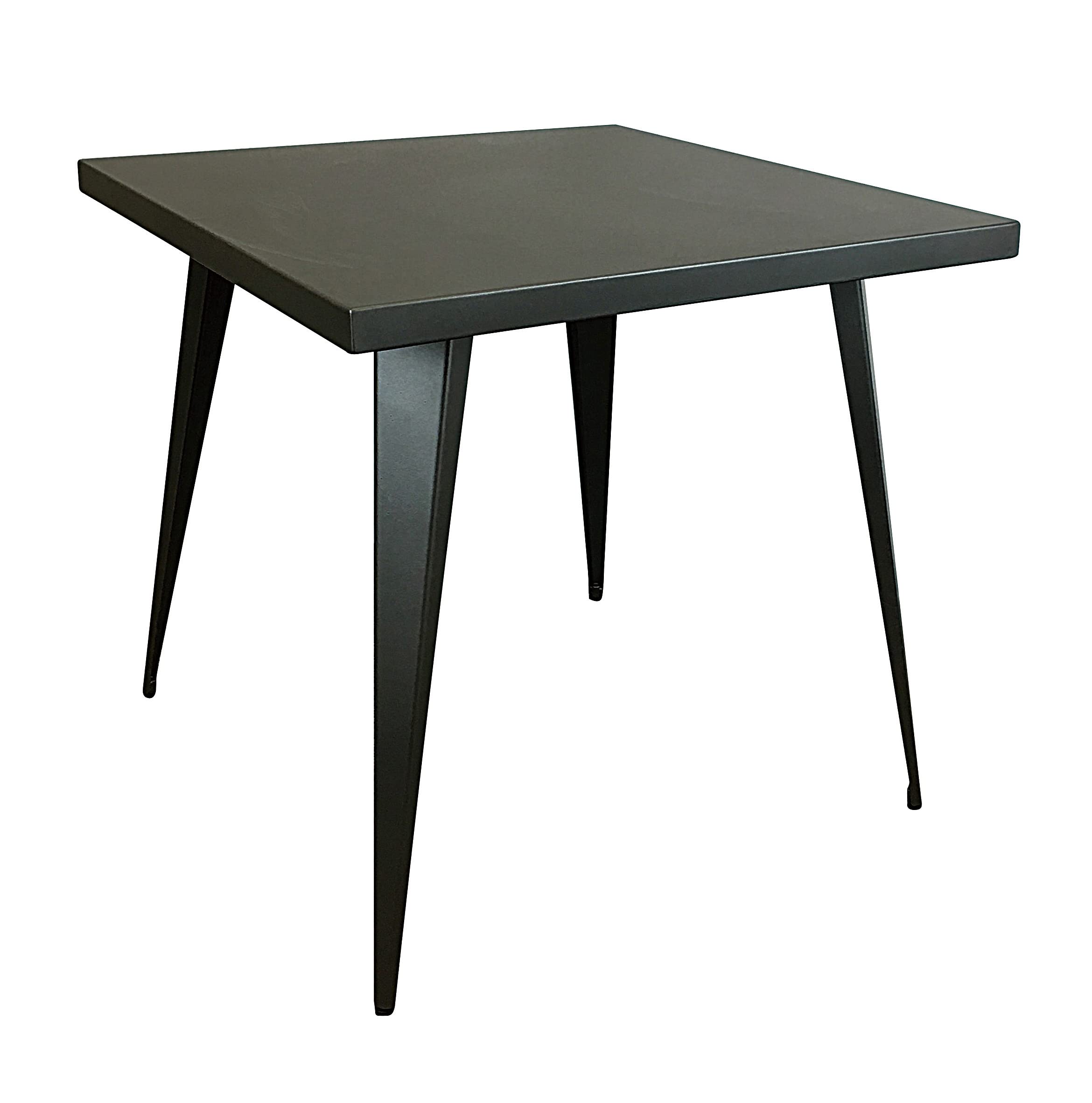 Neos Modern Furniture Square Gunmetal Top W/Metal Legs Dining Table