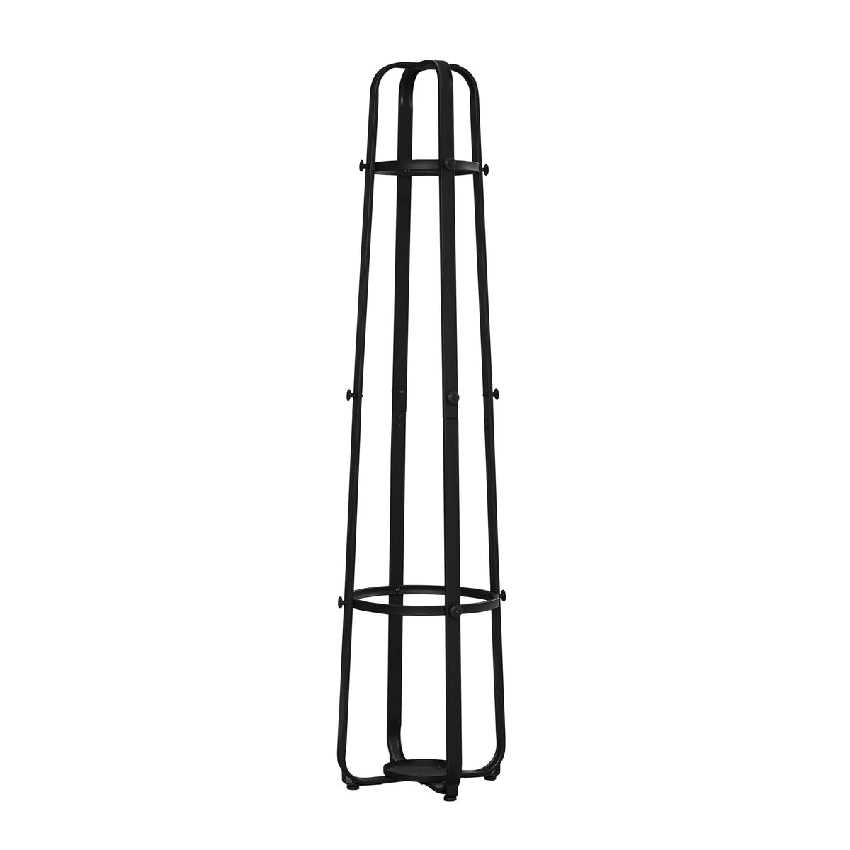 Monarch Specialties 2053, Hall Tree, Free Standing, 12 Hooks, Entryway, 72&quot; H, Umbrella Holder, Bedroom, Metal, White, Contemporary, Modern Coat Rack