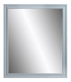 Acme Gaines Rectangle Wooden Frame Mirror In Gray High Gloss