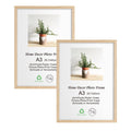 LYYYXGYP A3 Oak Wood Picture Frame 2 Pack 11.7x16.5 IN Natural Wooden Photo Frame Gallery Poster Frame with Plexiglass for Wall 