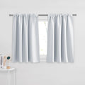 PONY DANCE Short Curtains for Small Window - Rod Pocket Curtain Panels Thermal Insulated Window Drapes for Kitchen/Living Room, 
