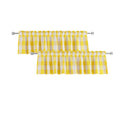 2 Pack Buffalo Check Valances For Windows Living Room 18 Inches Long Classic Gingham Plaid Bedroom Bathroom Rod Pocket Country F