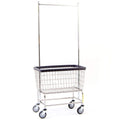 R&B Wire 200F56 Extra Large Heavy Duty Wire Laundry Cart | 4.5 Bushel | Steel Frame with Chrome Finish | Commercial Laundry Bask