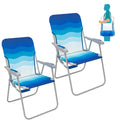 #WEJOY Folding Beach Chair for Adults, Lightweight Beach Chair with Shoulder Straps, High Back Camping Chairs with Hard Armrest,