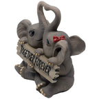 Loving Elephant Couple Figurine With Together Forever Sign And Heart Shape Trunks For Decorative Girls Bedroom Decor Statues Or