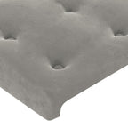 vidaXL Velvet Upholstered Headboard in Light Grey - Classic Design, Solid Larch Wood, Foam Filled, Perfect for Bedroom, Size: 39.4"x2"x30.7"/34.6"