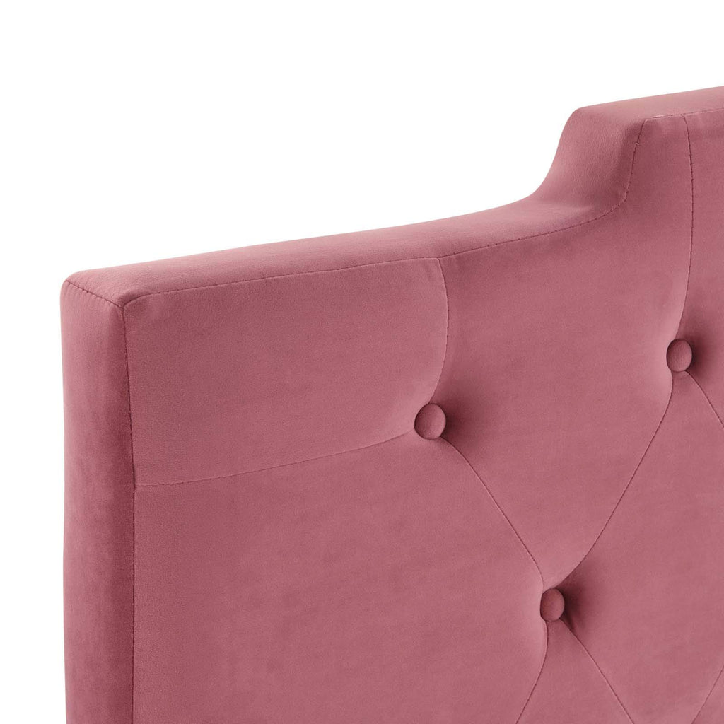 Modway Mod-6186-Dus Juliet Tufted King/California King Performance Velvet Headboard, Dusty Rose