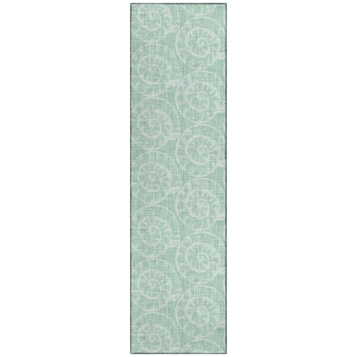 Seabreeze Sz11 Green Coastal Rug Runner 2' 3&quot; X 7 ' 6&quot;