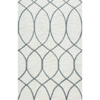 Rizzy Home Alora Decor Berlin 10' Round Trellis Khaki/Gray/Rust/Blue Hand-Tufted Area Rug