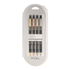 Tul Gl Series Retractable Gel Pens, Mixed Metals, Medium Point, 0.7 Mm, Black Barrel, Black Ink, Pack Of 4 Pens