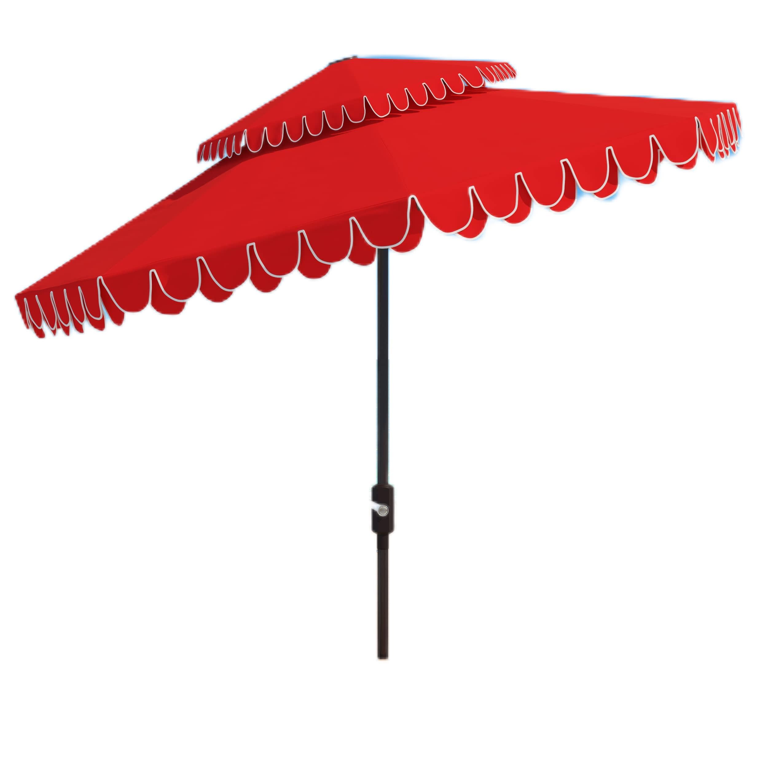 Safavieh Pat8206D Outdoor Collection Pat8206 Umbrella, Red