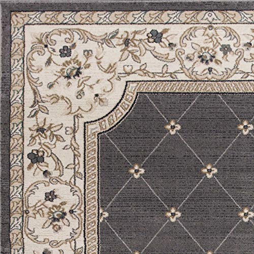 HomeRoots 9' x 12' Polypropylene Grey or Ivory Area Rug