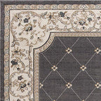 HomeRoots 9' x 12' Polypropylene Grey or Ivory Area Rug