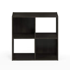 Furinno Pelli Cubic Storage Cabinet, 2x2, Espresso