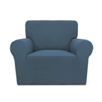 Purefit Stretch Chair Sofa Slipcover – Spandex Jacquard Non Slip Soft Couch Sofa Cover, Washable Furniture Protector With Non Skid Foam And Elastic Bottom For Kids (Chair, Bluestone)