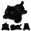 Leokawin Weighted Black Cat Plush,Weighted Black Cat Stuffed Animal For Kids,Cute Stuffed Cat Plush Pillow,Soft Cat Plushies Toy