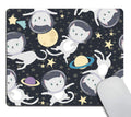 Smooffly Gaming Mousepad Custom,Fun Cat Astronaut In Space Mouse Pad Non-Slip Rubber Comfortable Customized Computer Mouse Pad