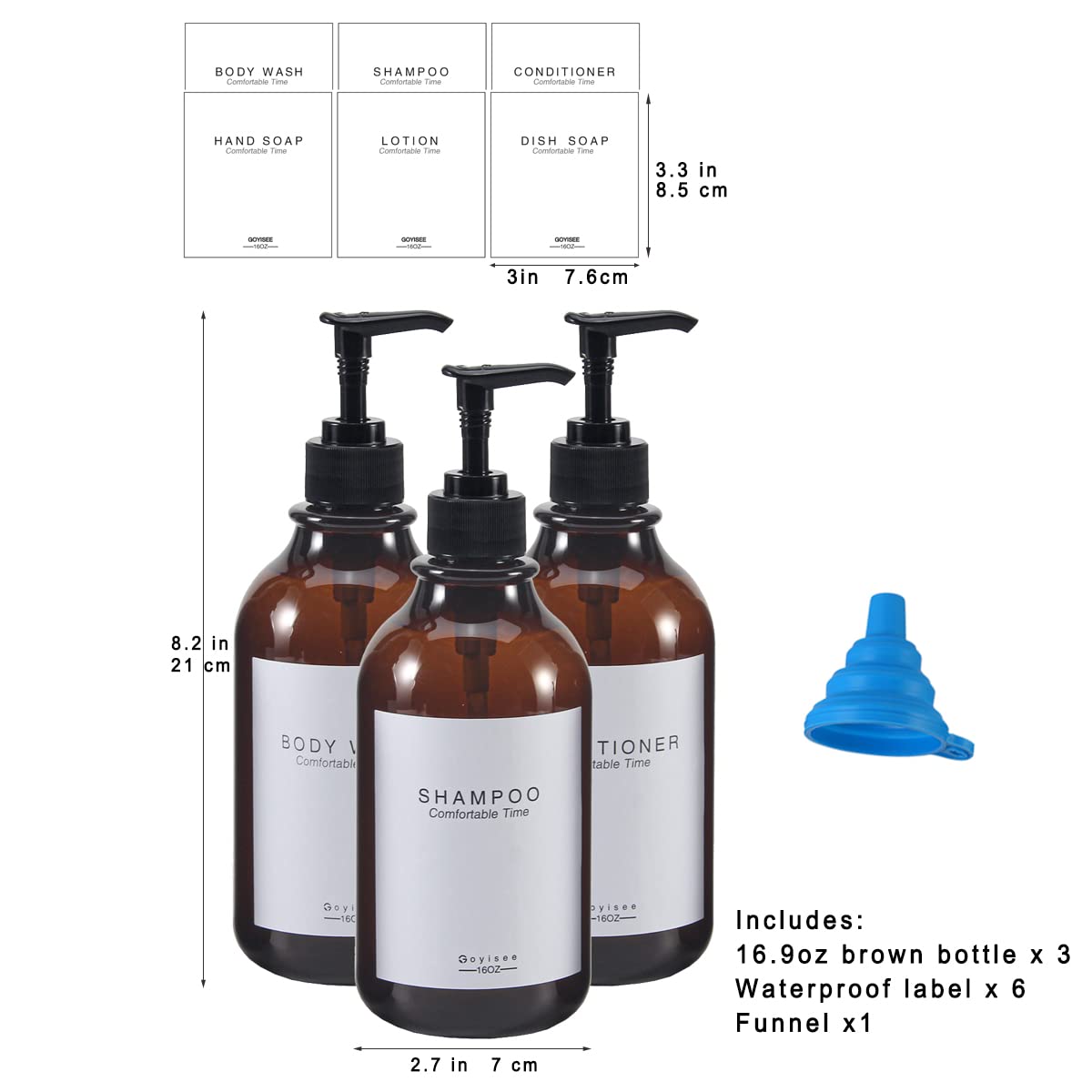 Goyisee Shampoo And Conditioner Dispenser For Shower Wall,Shower Soap Dispenser 3 Chamber No Drill,Refillable For Shampoo Lotion