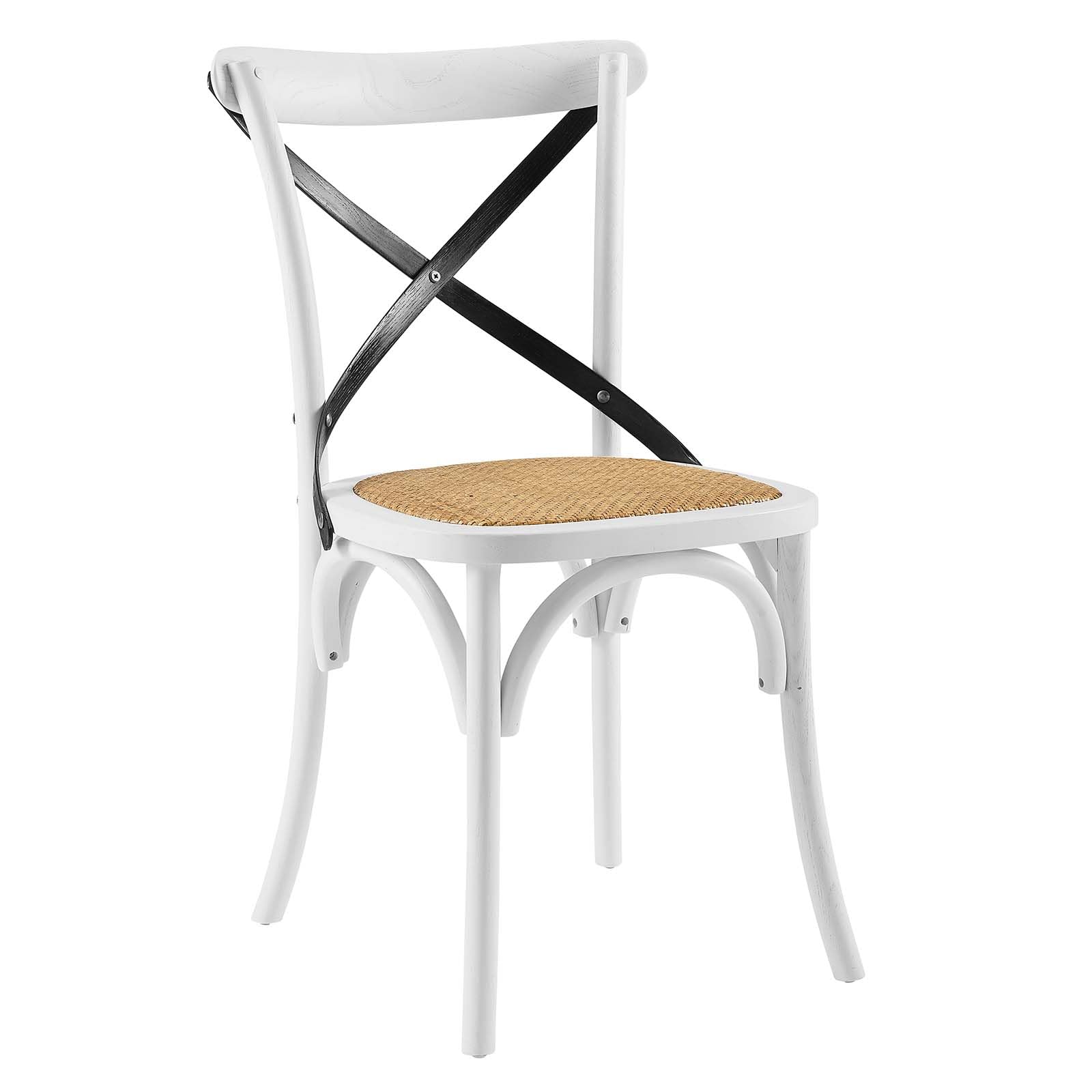 Modway Gear Dining Side Chair, White Black